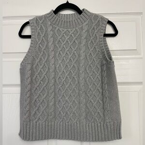 Carlson Cable Knit Pima Cotton Sweater Vest | Size Small